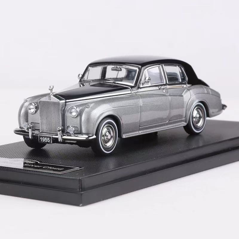 GFCC 1:64 Minicar 1955 Rolls Royce Silver Cloud Alloy Model Vintage Car Diecast Replica Collector's Car Decor