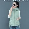 Autumn Winter Short Cotton Vest Hooded Women Jacket Sleeveless Coat Warm Ladies Winter Waistcoat