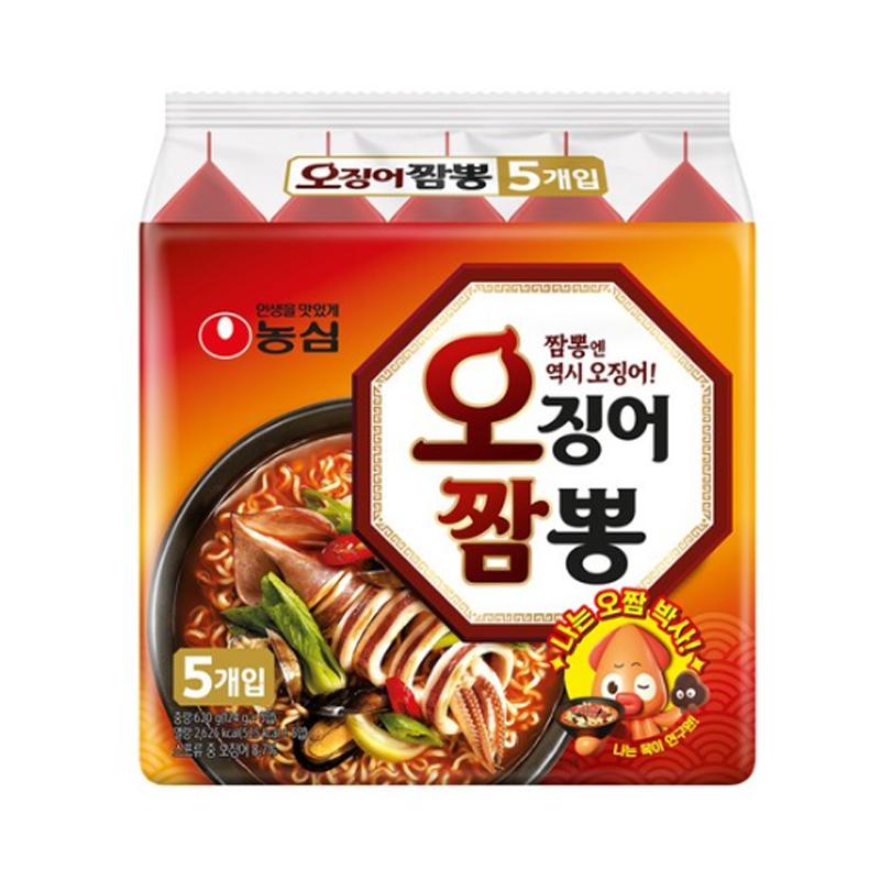 Nongshim Squid Jjamppong/ O-jing-Eo-Jjamppong Cup/bag (6 Options)