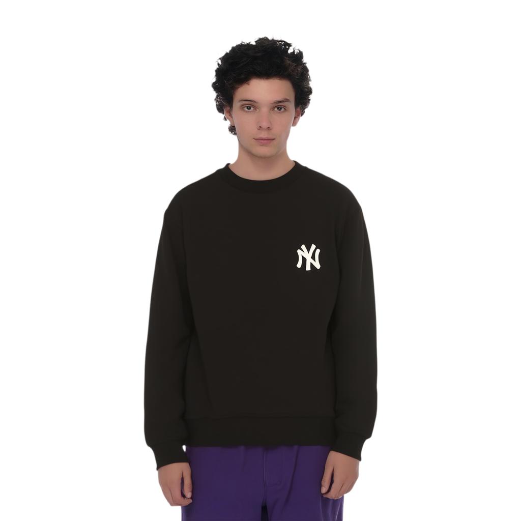MLB New York Yankees Sweatshirts Unisex Black Crew Neck Moderate Regular 31MT01941-50L