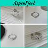 Elegant S925 Silver Geometric Dual Layer Adjustable Ring With Stunning Gemstone Accents For Modern Fashion Lovers