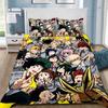 3D Print Cartoon My Hero Academia Bedding Set Soft Comforter Cover With 1/2pcs Pillow Shams For Kids Adults Microfiber