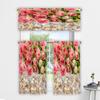 3D Floral Pattern Digital Print Kitchen Valance