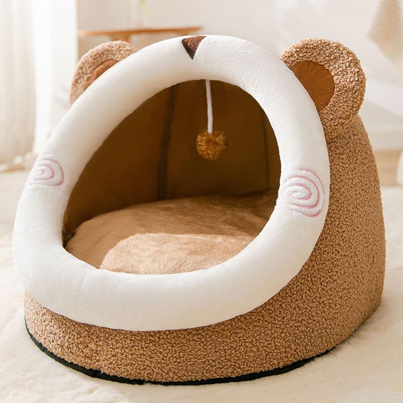 Nervous Cat Semi-enclosed Avocado-shaped Cat Nest Upgraded Kitten Four-season Universal Cat Villa Pet Nest