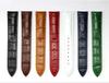 Buntes echtes Lederarmband für Herren und Damen, erste Schicht Rindsleder, 12-22 mm, Dornschließe