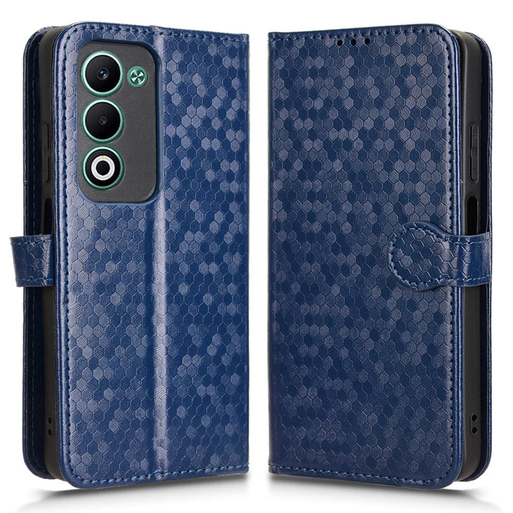 For Oppo A5 5G CPH2735/A5 4G CPH2727 Wallet Case Dot Pattern Imprint PU Leather Phone Cover with Wrist Strap