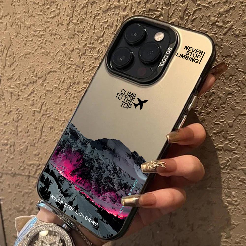 Mountain Peak Aircraft IMD Phone Case For iPhone 17 15 Pro Max Cases iPhone 11 12 13 ProMax 14 16 Plus 7 XS XR Shockproof Fundas