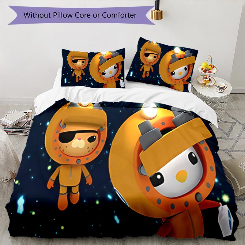 3pcs The Octonauts1 pattern bedding set duvet cover set includes duvet cover &pillowcases, perfect all season bedroom decoration & gift