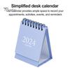 Mini kalendarz biurkowy Spiralna cewka Strona Rejestrowanie dat skrętu 12-miesięczny kalendarz do strugania Dziennik zdarzeń Przenośny, prosty styl Książka z planami Rok