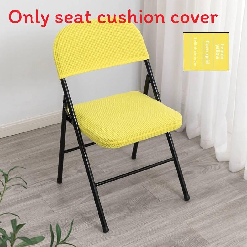 Chair Split Folding Type Two Piece Cover With Solid Color Design For Party Home