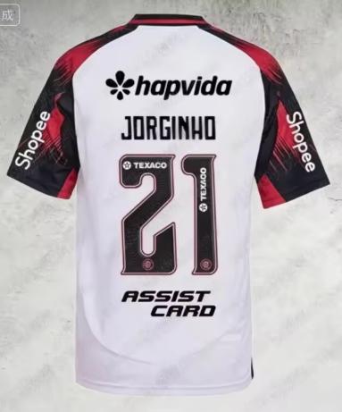 Flamengo Away and Home Football Jerseys Comfortable Breathable Short Sleeved Sports T-shirt Same for Adults Family Matching Tees