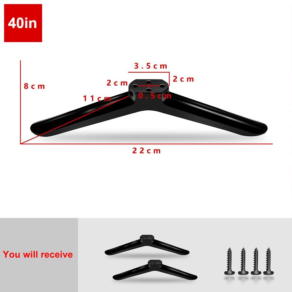 Neuer Universal TV Basisständer Beine Mit Schrauben Schwarz TV Ständer Basis Halterung Tischplatte Verstellbare Hardware Schlafzimmer