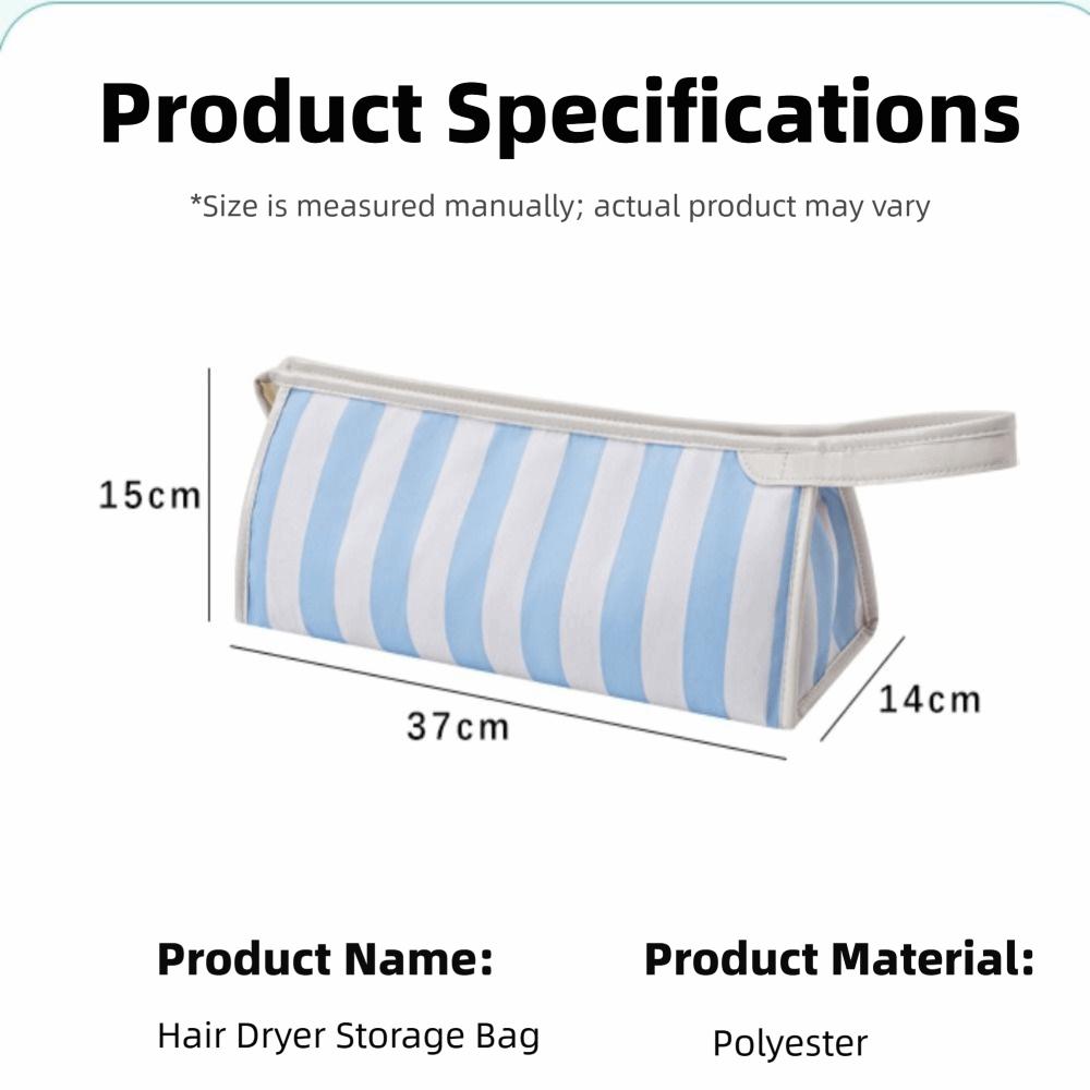 Zipper Closure Blow Dryer Storage Bag Water-Resistant Blow Dryer Pouch  Travel and Vacation Storage