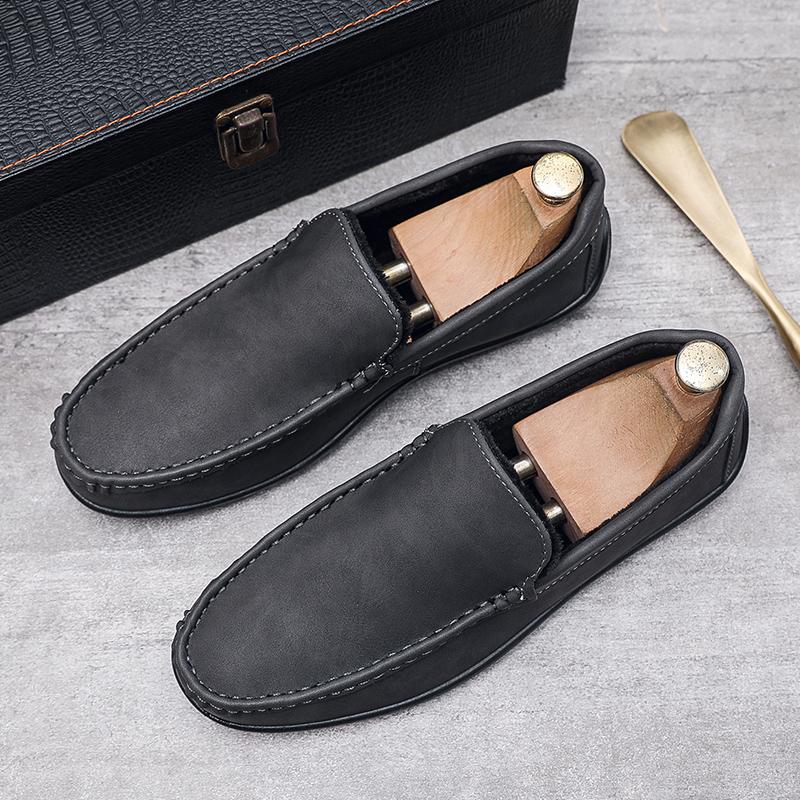 

Зимняя мужская повседневная обувь плюшевые теплые лоферы замшевые роскошные брендовые мужские туфли для вождения легкие удобные слипоны мужские ленивые туфли мокасины 39 серый