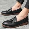 Social Casual Leather Shoes For Men Slip On Leather Loafers Male Classic Tassel Casual Business Shoes Man Trend Men's Dress Shoe