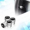 AAANK1 4pcs Metal Aluminum Alloy Car Wheel Tire Valve Air Stem Cap Dust Proof Covers For Ford Fiesta Emblem Accessories
