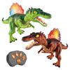 Brinquedo Dinossauro Elétrico Infantil Rugindo Andando Controle Remoto Brinquedo Espinossauro com Luz Som Crianças Meninos Meninas Educacional Simulado Modelo de Dino Brinquedo