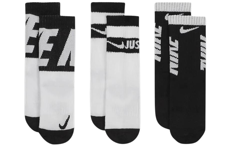 Носки для малышей Nike Sportswear 3 пары Черные для младенцев и малышей DO9198-010 18-20
