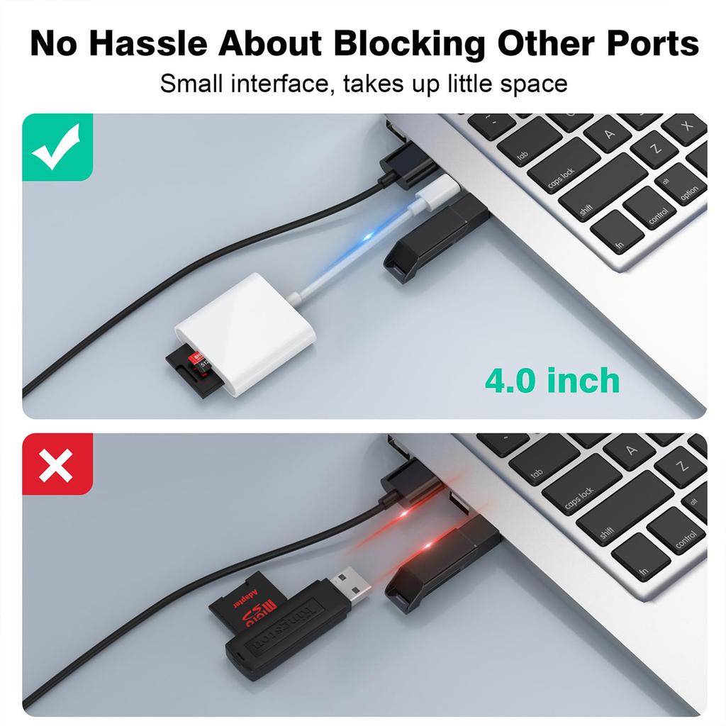 2 In 1 SD TF Card Reader For Apple iPhone 15 14 12 13 11 Pro Max Xs XR USB C OTG Adapter For iPad Samsung Xiaomi  MacBook