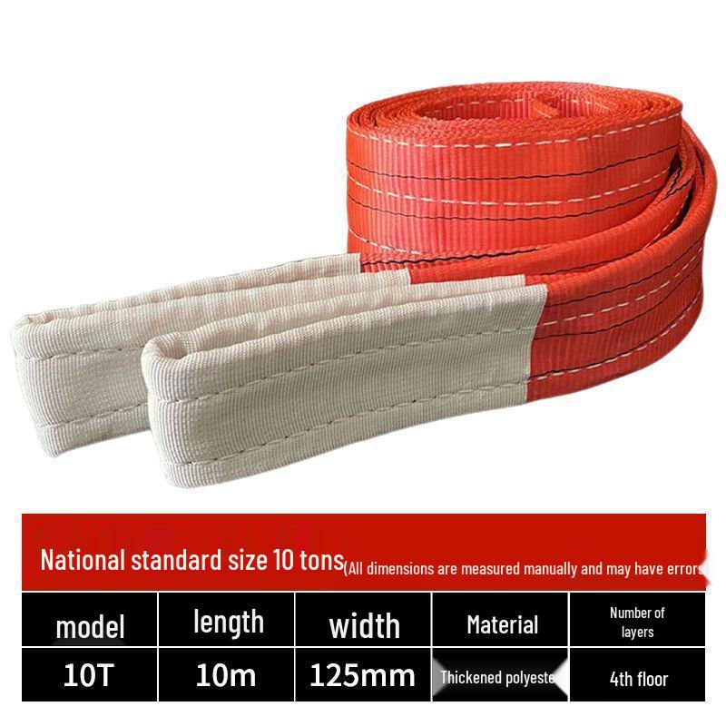Durable Polyester Lifting Sling: 3, 5, 10 Ton Capacity Tow & Crane Strap
