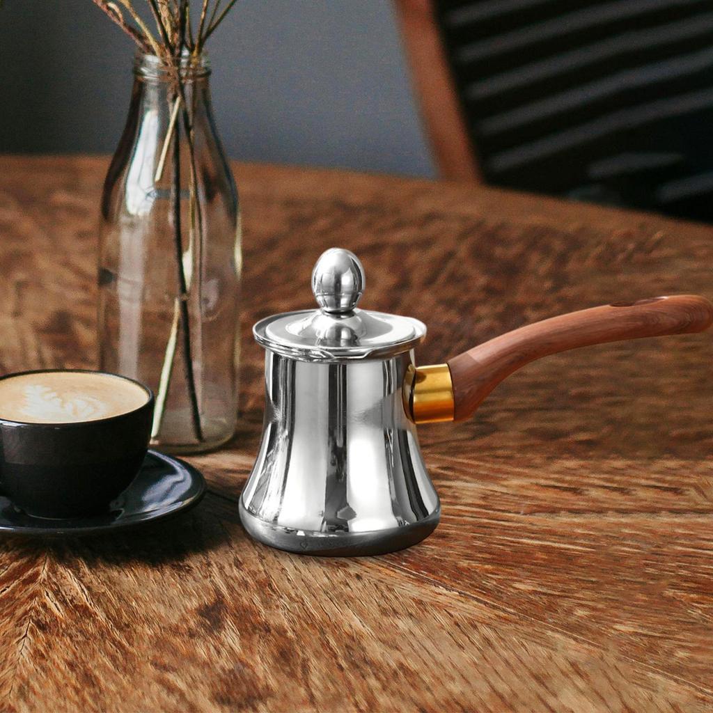 Coffee Pot Butter Melter Comfortable Grip Kitchen Essential for Gas Stoves with Handle Chocolate