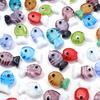 2pcs Fish Glass Beads 13X20mm Cute Colorful Stripe Lampwork Loose Spacer Beads For DIY Jewelry Making Bracelet Necklace Keychain
