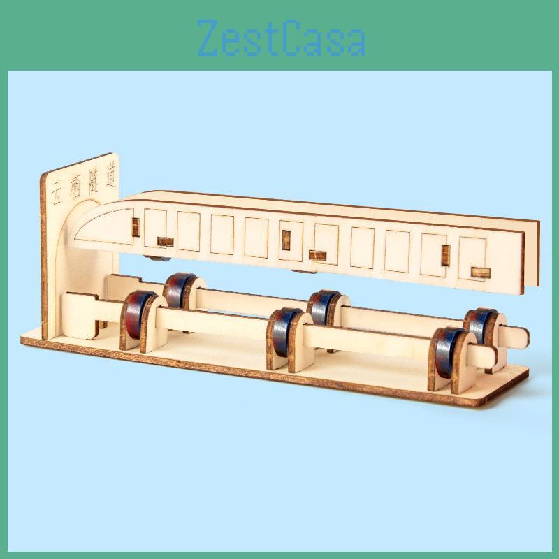 Wooden Assembled Maglev Train Scientific Experiment Children Puzzle Toy Set For Learning And Diy Kids