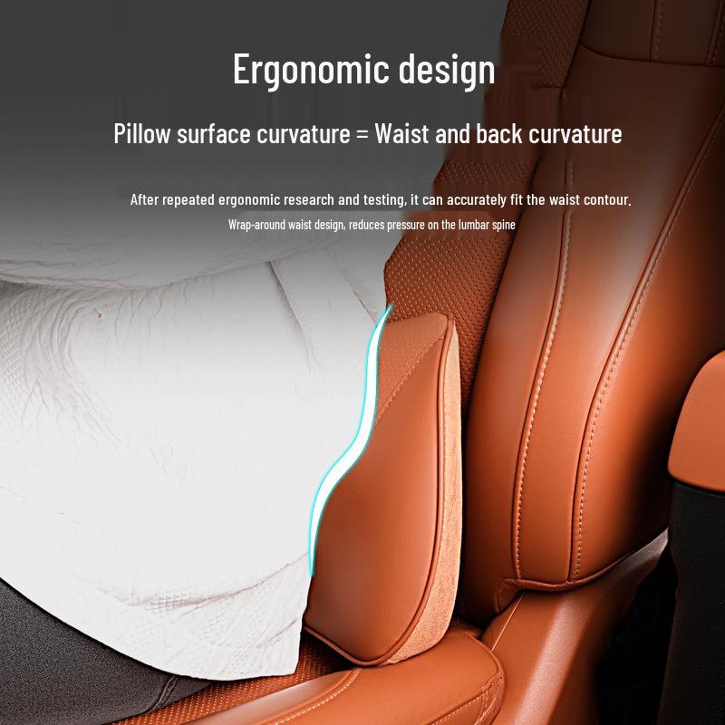 Neck Support Pillow for Ideal Headrest L6L7/L8/L9: MEGA Car Lumbar and Neck Protector