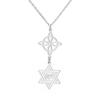 Dreamtimes VigWitches Knot Tetragrammaton Hexagram Candlestick Pendant Necklace for Women Men Witchcraft Wiccan Jewelry Gifts