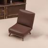 1:12 Scale Dollhouse Miniature Single Pu Leather Sofa Chair Doll House Living Room Furniture Model For Diy Scene Decoration