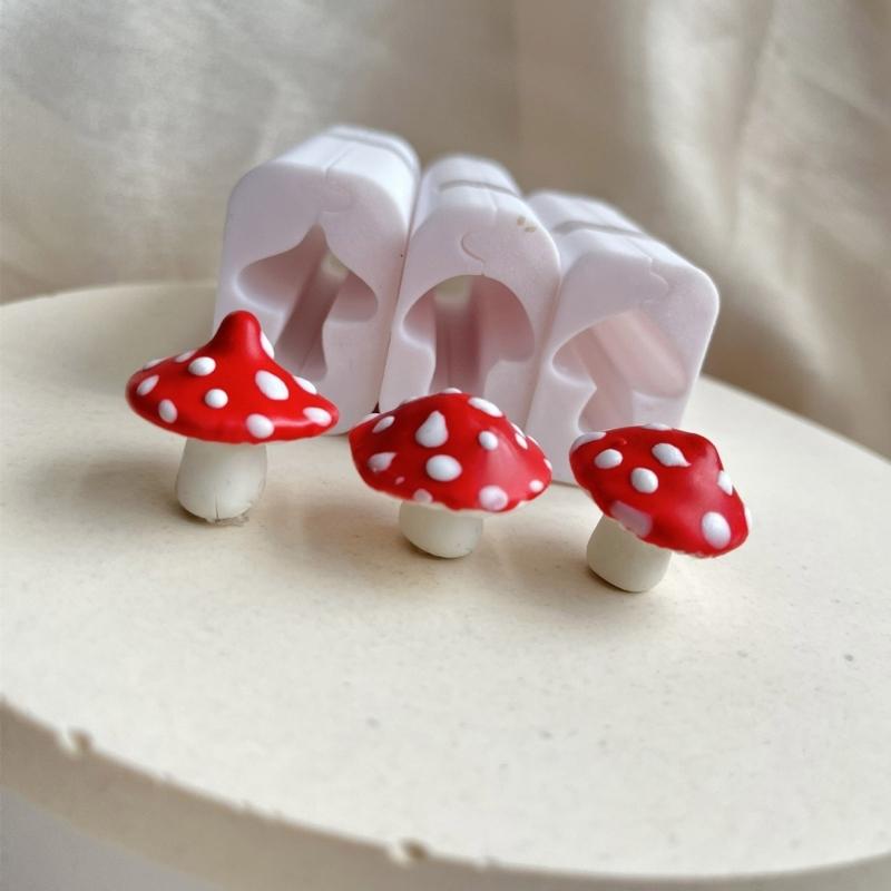 DIY Mushroom Shaped Bead Tool Creative Pendant Cradts Tool For Clay Earrings And Necklace Charm Creation