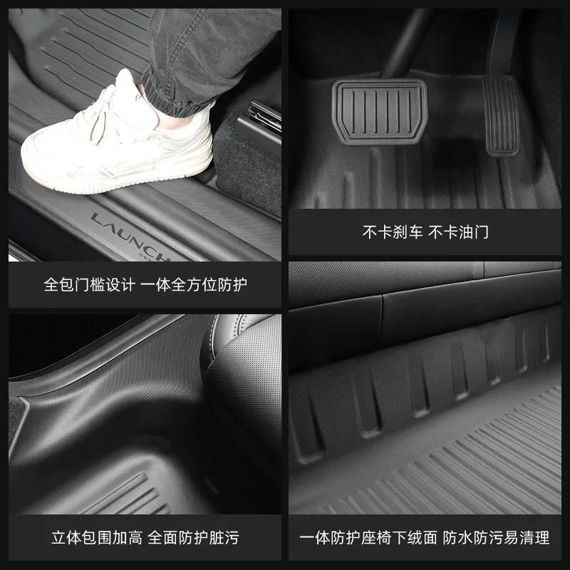 Car Trunk Mat Luggage Mat TPE Waterproof Anti-Slip Set Floor Liner Mat for Tesla Model Y Juniper 2025 Model 3 Highland 2025
