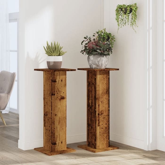 VidaXL Plant Stands 2 Pcs Old Wood Engineered Wood, Flower Stand, Pot Stand, Plant Support 3307871