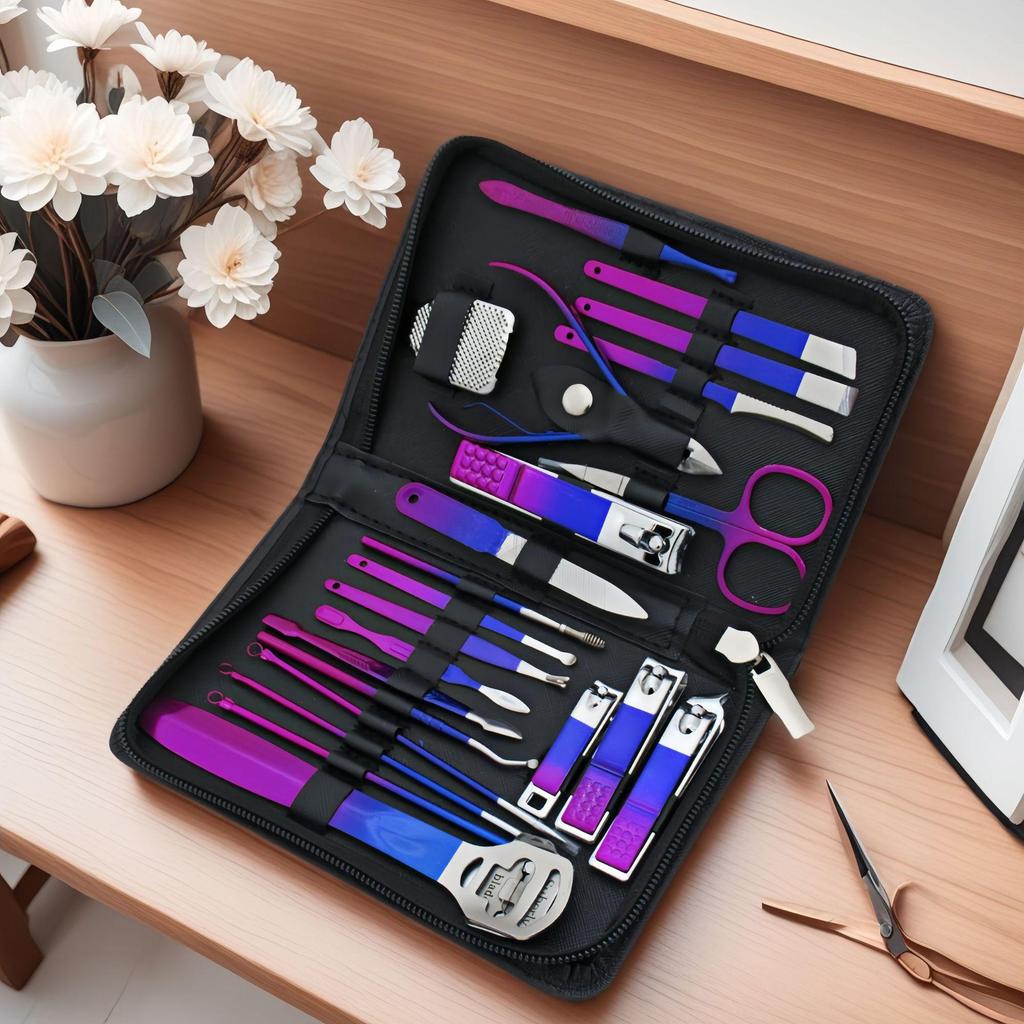 26-Piece Nail Clipper & Manicure Tool Set for Home Beauty
