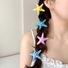 5PCS Girls Hairpin with Simulated Starfish Shape Hair Clip Stable Grip Macaron Colors Hair Accessory for Beach