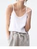 2026 summer European and American women's loose temperament simple v-neck sleeveless linen cotton solid color halter top