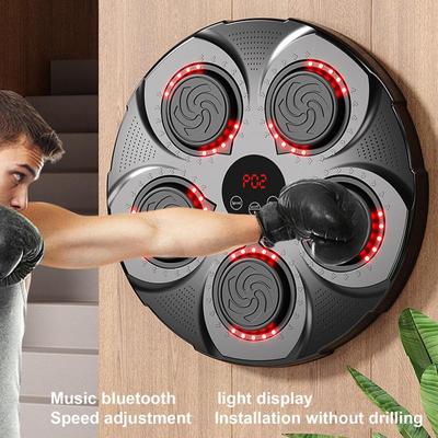 Smart Music Boxing Machine LED Lighted Wall Hanging Sanda Sandbag Wall Target For Kids Adults Sports Home Exercises Equipment