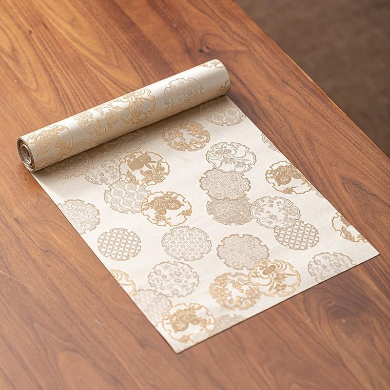 Chinese Retro Zen Waterproof Table Flag Mat TeaTable Cloth Long Tablecloth Tea Table Tea Accessories Gifts Table Runner
