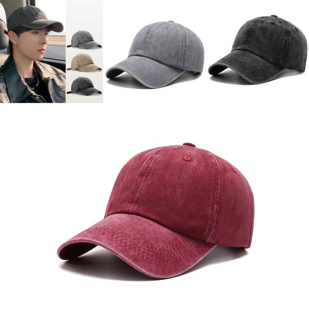 Retro Cotton Baseball Hat With Curved Brim And Adjustable Strap For Autumn And Spring Use