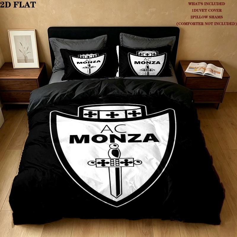 Ac Monza Pattern Bedding uilt Set uilt Cover Pillowcase Home Decoration Birthday Gift (1 * duvet cover + 2 * pillowcase without core)