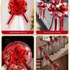 Large Red Wedding Car Pull Bow Decoration - Ribbon for Wedding Pickup and Team Cars