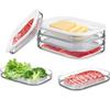 Multi-layer Sealed Refrigerator Storage Box for Cooked Meat and Bacon with Lid - Transparent and Fresh-keeping