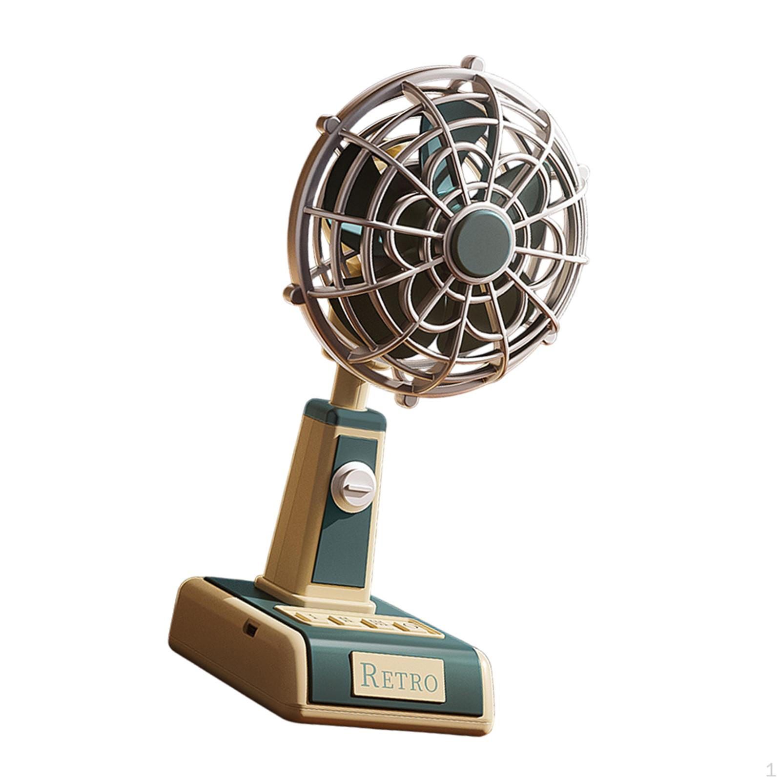 

Desk Fan Desktop Cooling Silent Versatile Gifts Adjustable Angle Portable Powerful for Bedroom зелений