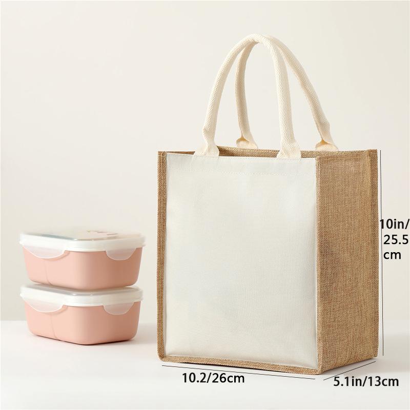 Upgraded Zipper Imitation Linen Men's Handbag Macaron Simple Fashion Lunch Bag Daily Outing Commuting Bag