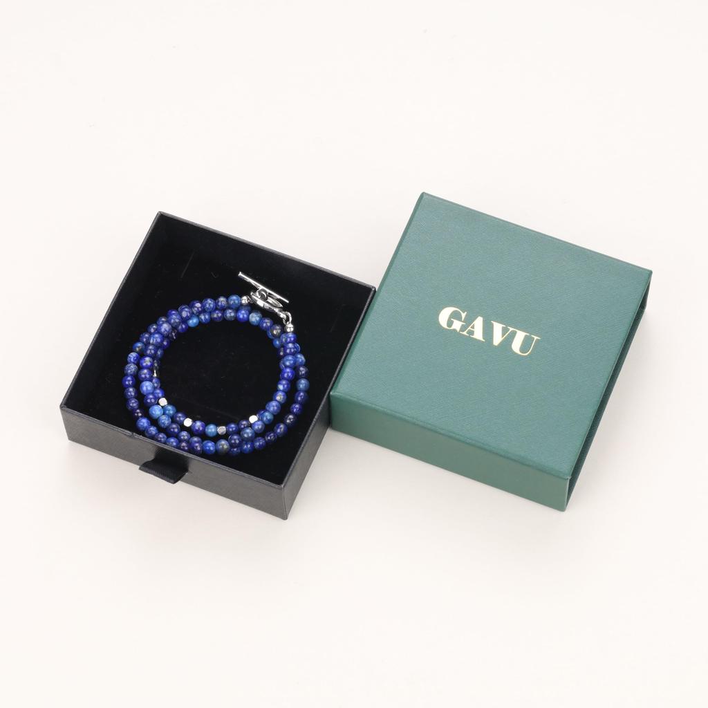Lapis Lazuli December Birthstone Mantel Necklace for Men and Women [GAVU]