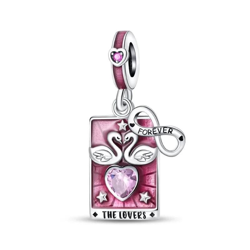Carte Tarocchi Originali in Rame Morte Dio Posizione Eretta Charms Perline Adatte per Collane Braccialetti Regali Fai da Te Gioielli Raffinati