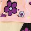 4-8 Years Kids Girls Petal Pattern Sweatshirt and Pants