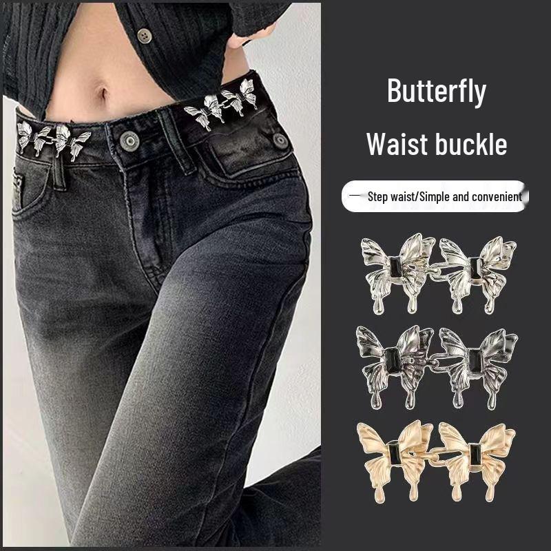 Butterfly Pants Waist Tightening & Size Adjustment Button: Universal Jeans Waist Shaping Button
