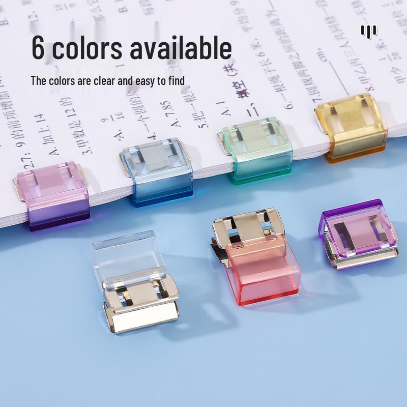 Creative Smooth Metal Book Binding Corner Clip Organizer