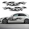 2pcs Fashion Car Stickers Flames Flaming Auto Body Sticker Stripe Car Door Decals Waterproof Decor Covers Protector Accessories